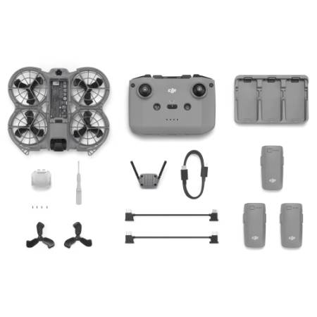 DJI Neo 2 Fly More Combo - dron, 4K/60FPS, ActiveTrack, aparatura sterująca DJI RC-N3 - zawartość zestawu